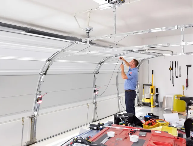 Garage door cable repair service by Gahanna Garage Door Repair in Gahanna