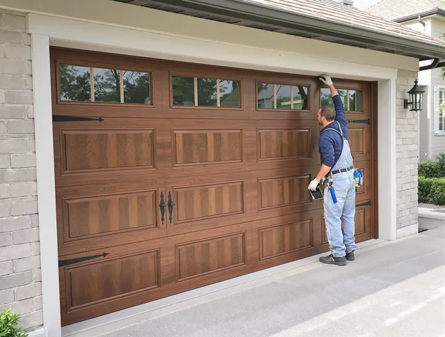 Custom garage door showcase by Gahanna Garage Door Repair in Gahanna