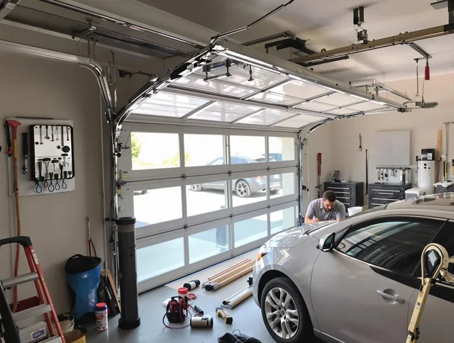 Garage door noise reduction service by Gahanna Garage Door Repair in Gahanna