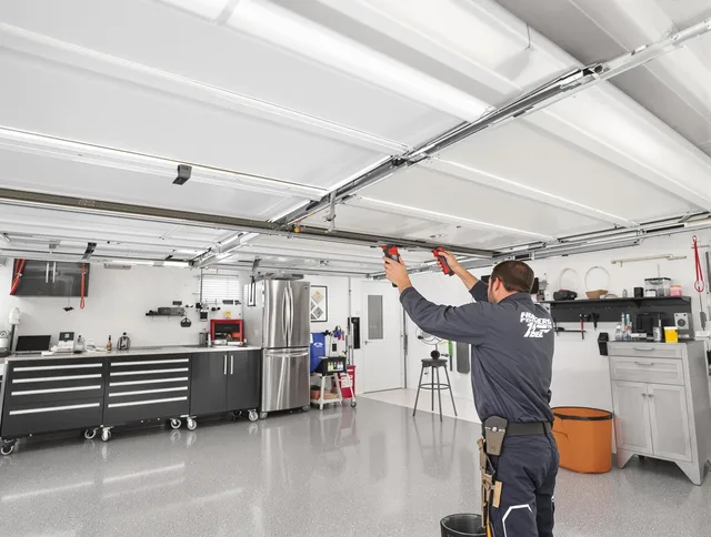 Overhead garage door repair service by Gahanna Garage Door Repair in Gahanna
