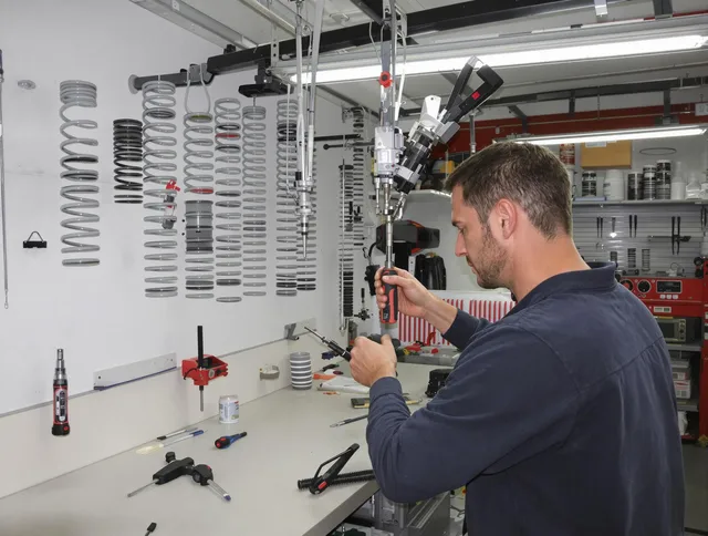 Gahanna Garage Door Repair safety certified technician performing precision spring replacement in Gahanna
